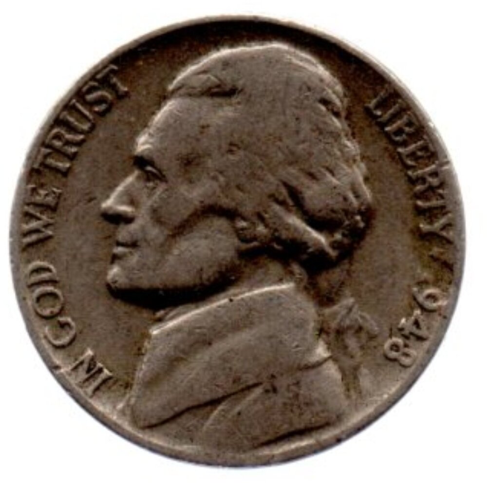 Vintage 1948 Jefferson Nickel